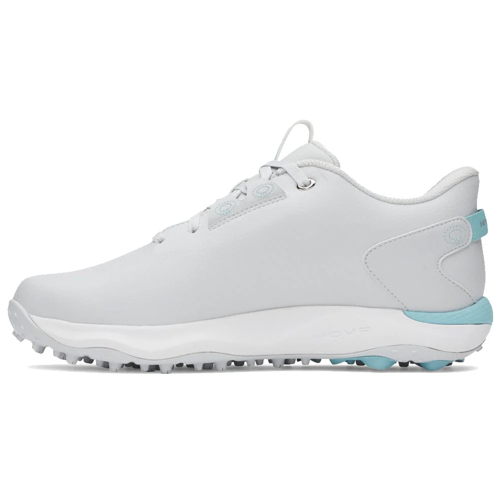 Under Armour Ladies Drive Fade 2 Waterproof Spikeless Shoes - Halo Gray/Metallic Silver - Image 2