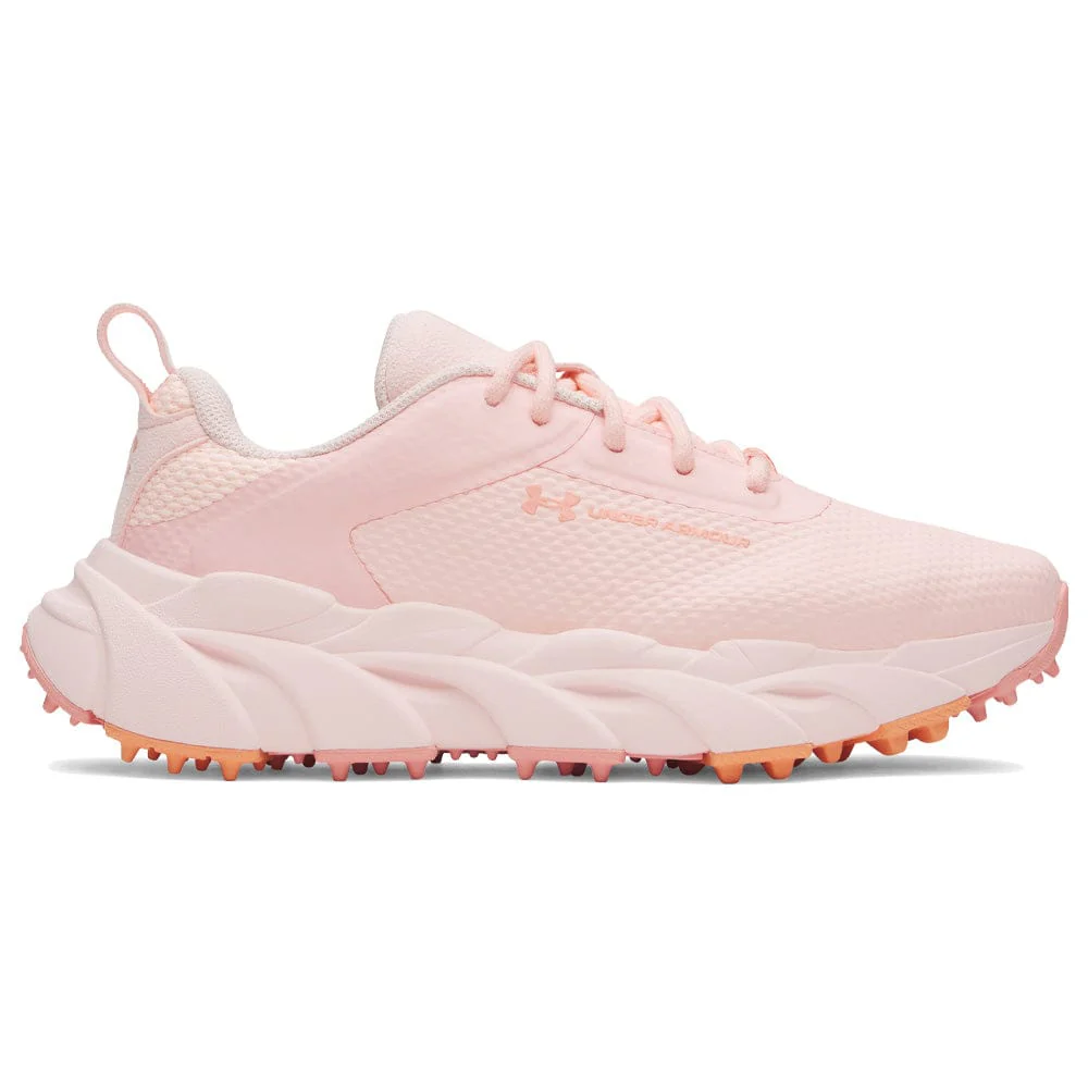 Under Armour Ladies Halo Hybrid Waterproof Spikeless Shoes - Golf Trip - Beta Tint/Beta Tint/Posh Pink