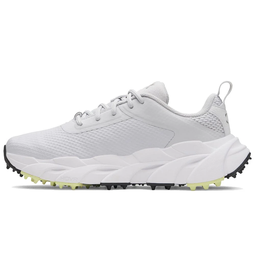 Under Armour Ladies Halo Hybrid Waterproof Spikeless Shoes - Halo Gray/White/Metallic Silver - Image 2