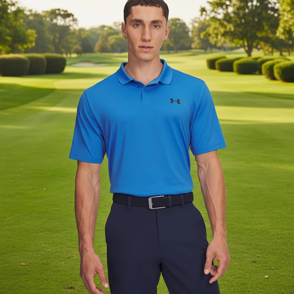 Under Armour Matchplay Performance 3.0 Polo Shirt - Blue Atlantis/Midnight Navy - Image 3
