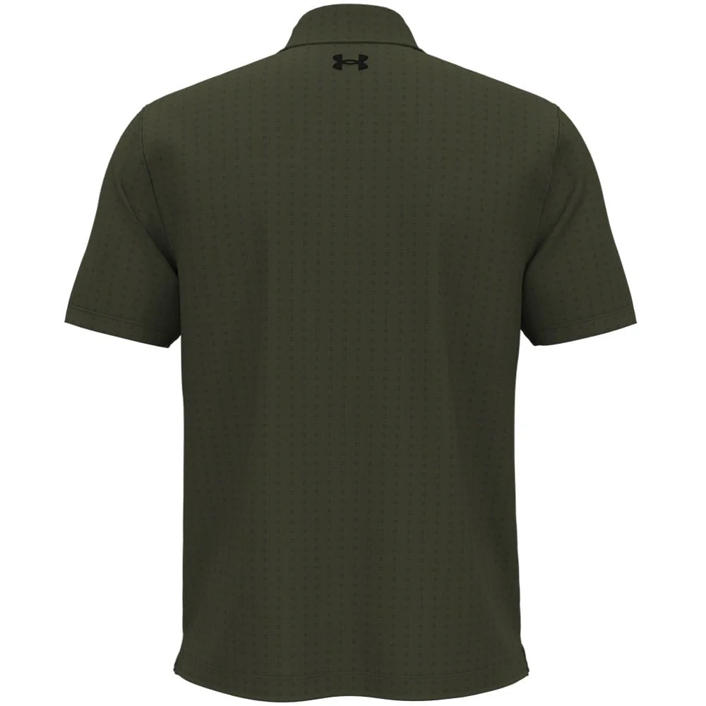 Under Armour Playoff 3.0 Printed Polo Shirt - Marine OD Green/Black - Image 3