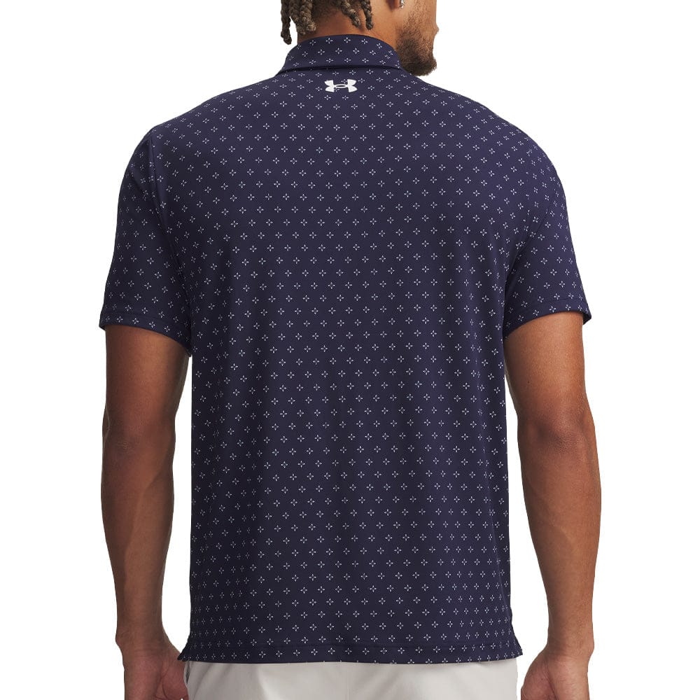 Under Armour Playoff 3.0 Printed Polo Shirt - Midnight Navy/White/White - Image 2