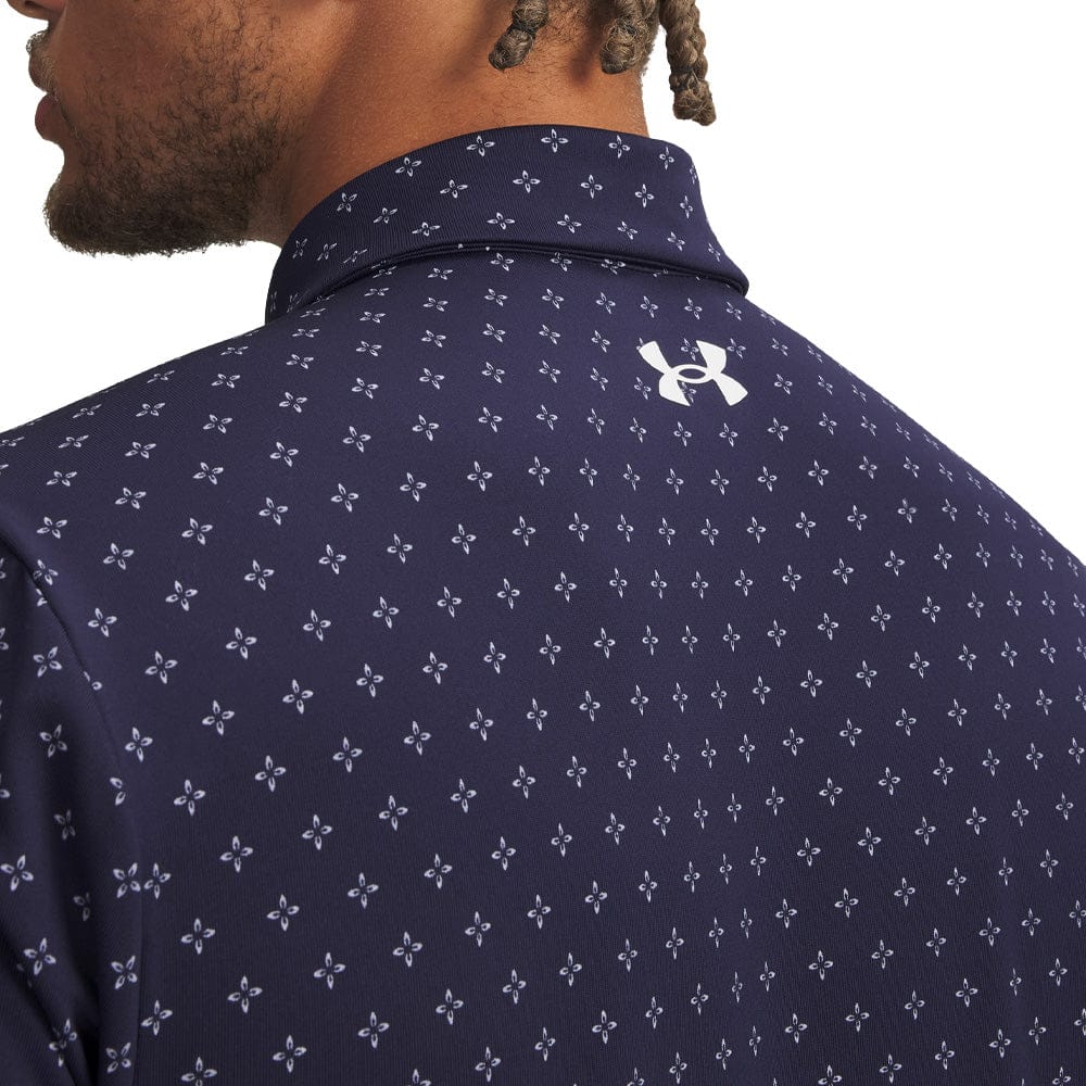 Under Armour Playoff 3.0 Printed Polo Shirt - Midnight Navy/White/White - Image 3