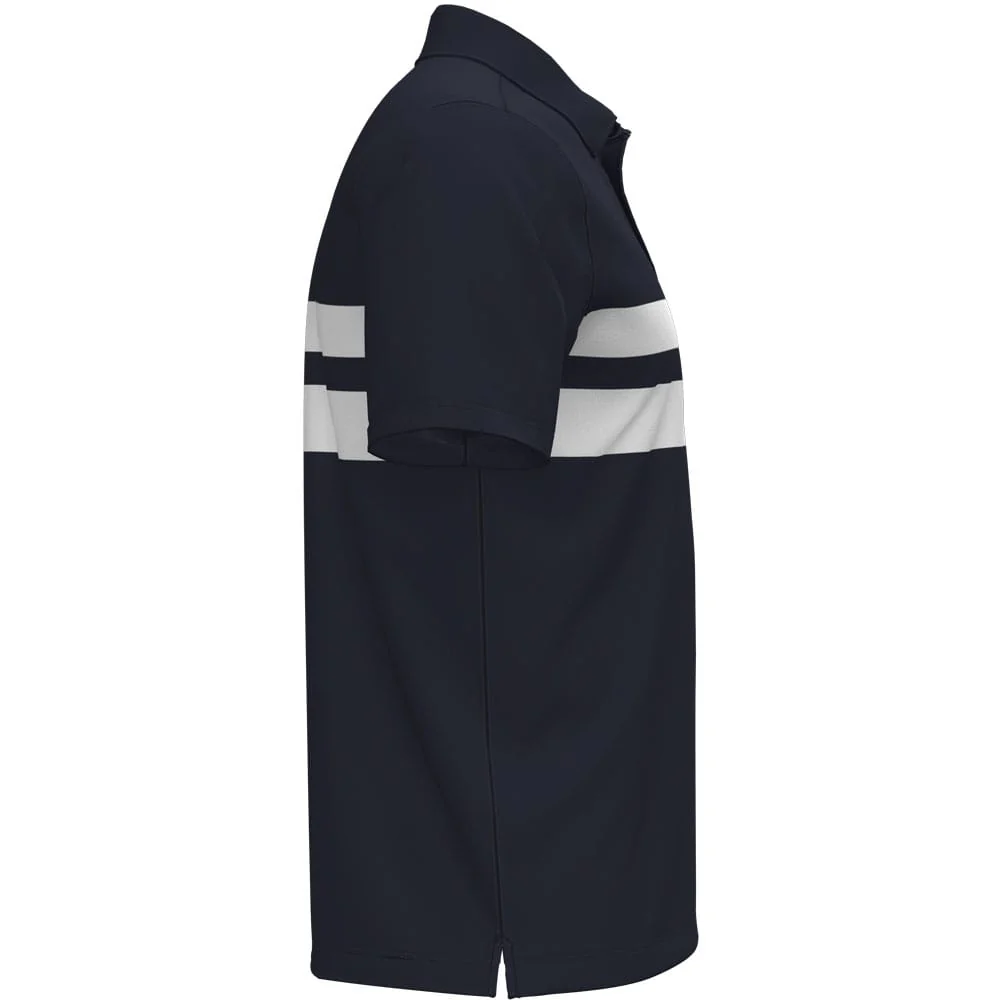 Under Armour Playoff 3.0 Stripe Polo Shirt - Midnight Navy/White - Image 4