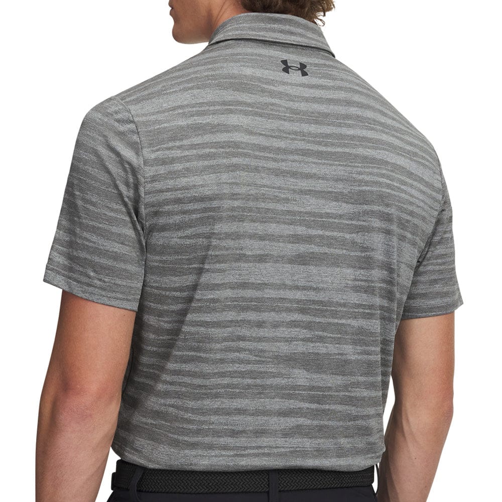 Under Armour Playoff Jacquard Polo Shirt - Clay Green/Titanium/Black - Image 2