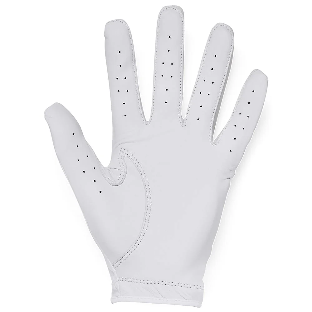 Under Armour Iso-Chill Leather Golf Glove - White/Black - 3-Pack - Image 3