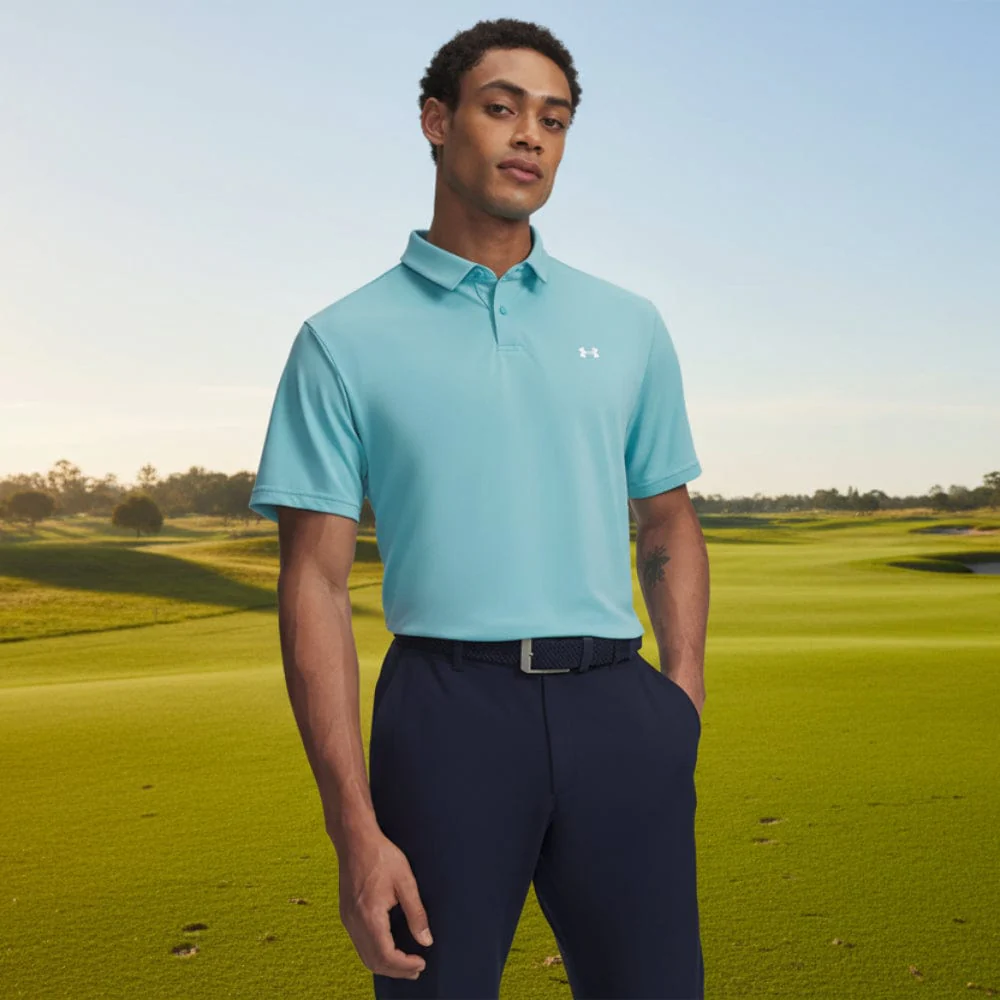 Under Armour T2G Pique Polo Shirt - Blue Haze/White - Image 4
