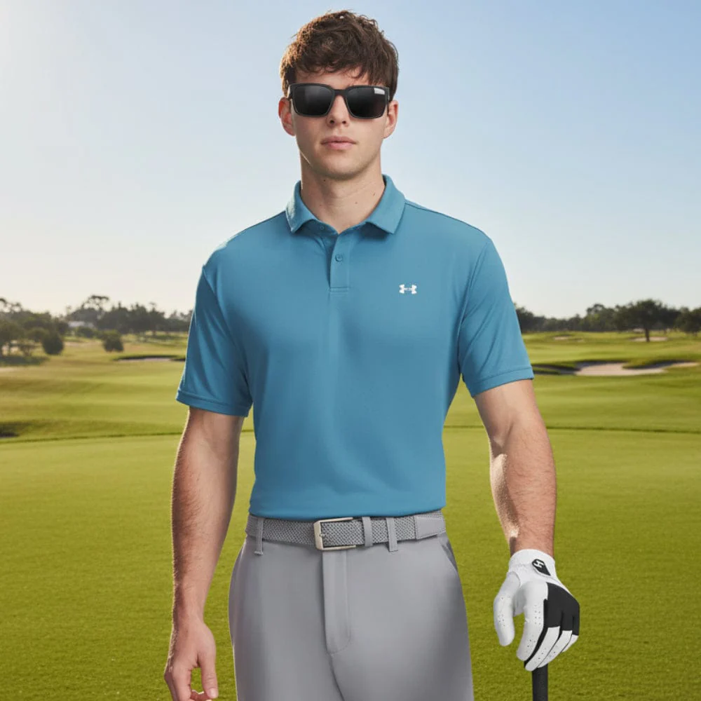 Under Armour T2G Pique Polo Shirt - Boundless Blue/White - Image 4
