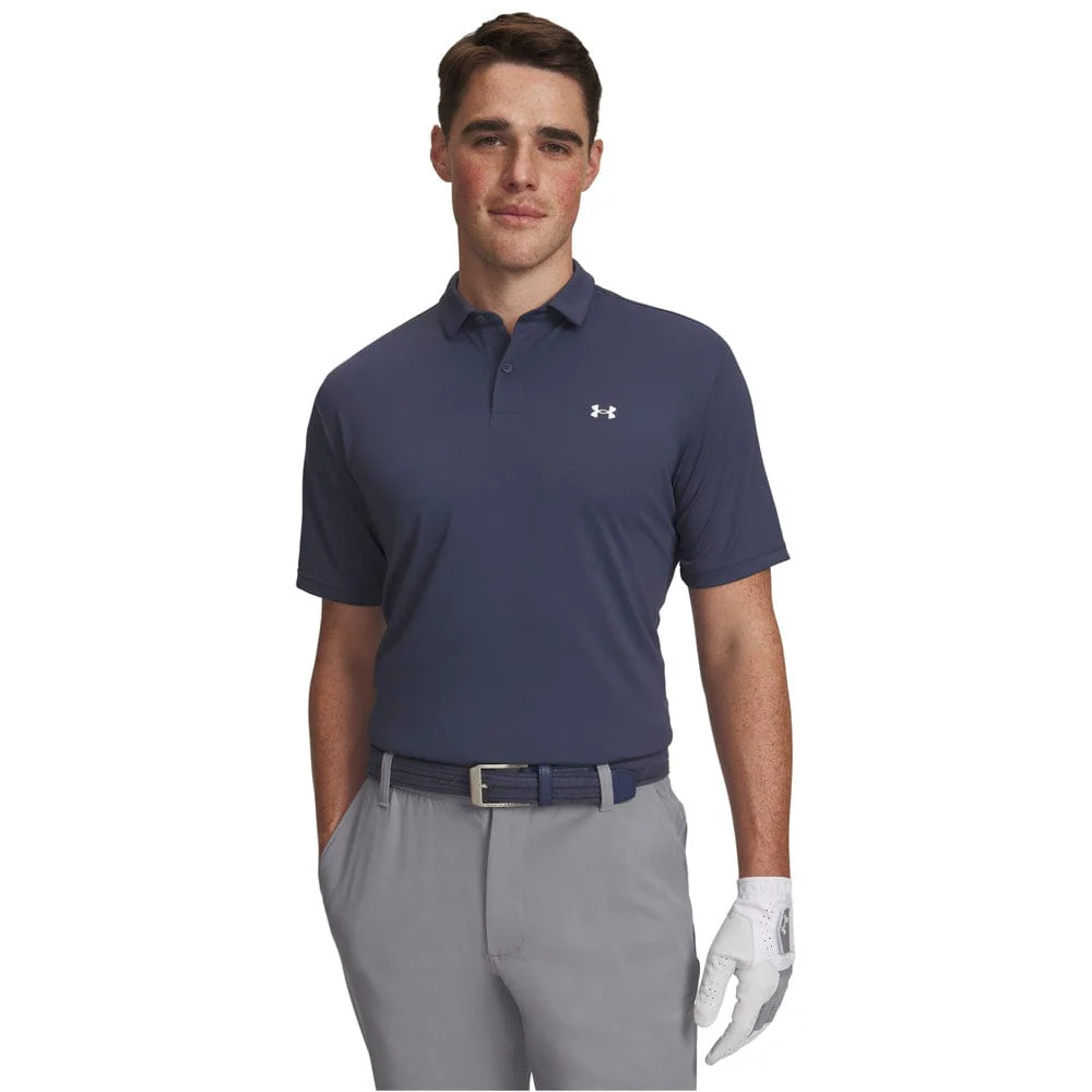 Under Armour T2G Pique Polo Shirt - Downpour Gray/White - Image 4