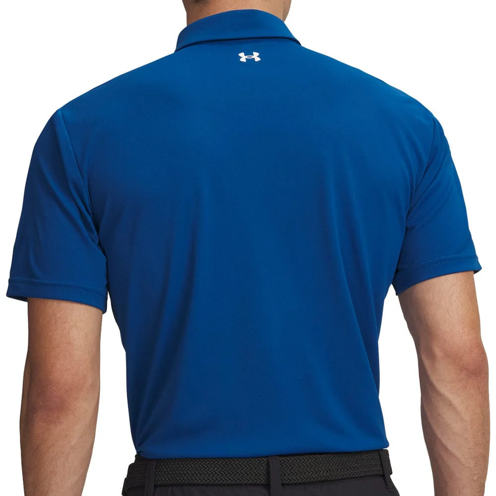 Under Armour T2G Pique Polo Shirt - Varsity Blue/White - Image 2