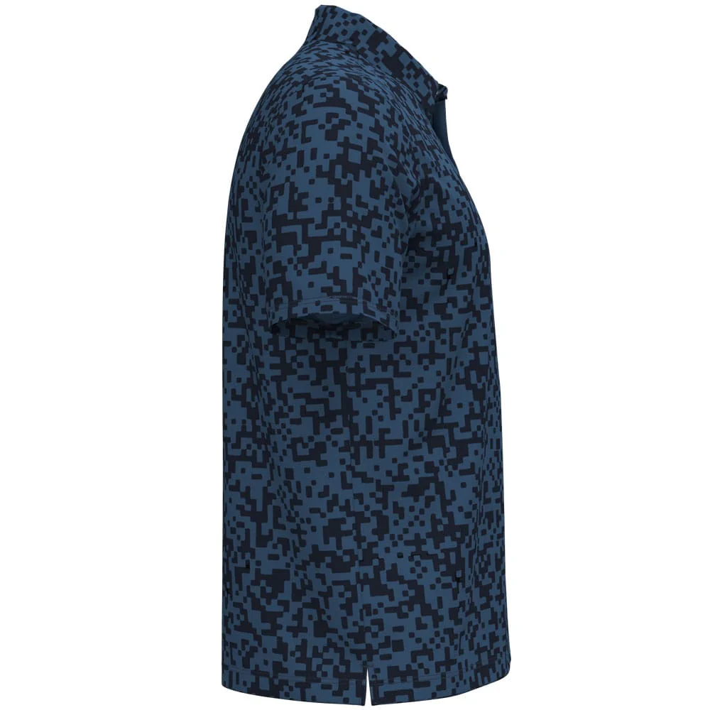 Under Armour T2G Printed Polo Shirt - Midnight Navy/Blue Atlantis/White - Image 4