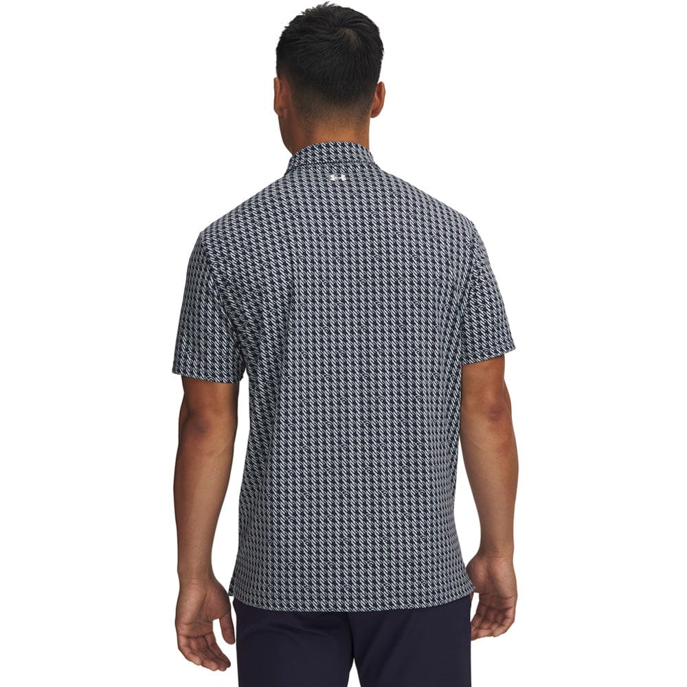 Under Armour T2G Printed Polo Shirt - Midnight Navy/Enamel Blue/White - Image 2