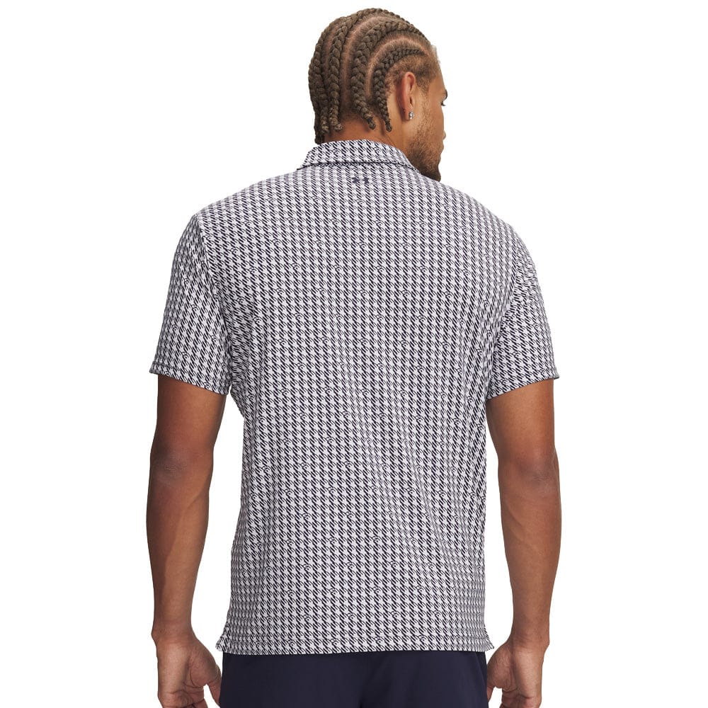 Under Armour T2G Printed Polo Shirt- Midnight Navy/White/Midnight Navy - Image 2