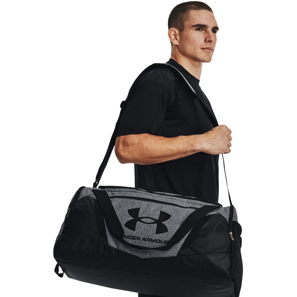Under Armour Undeniable 5.0 Medium Duffle Bag - Black Medium Heather/Black/Metallic Silver - Image 8