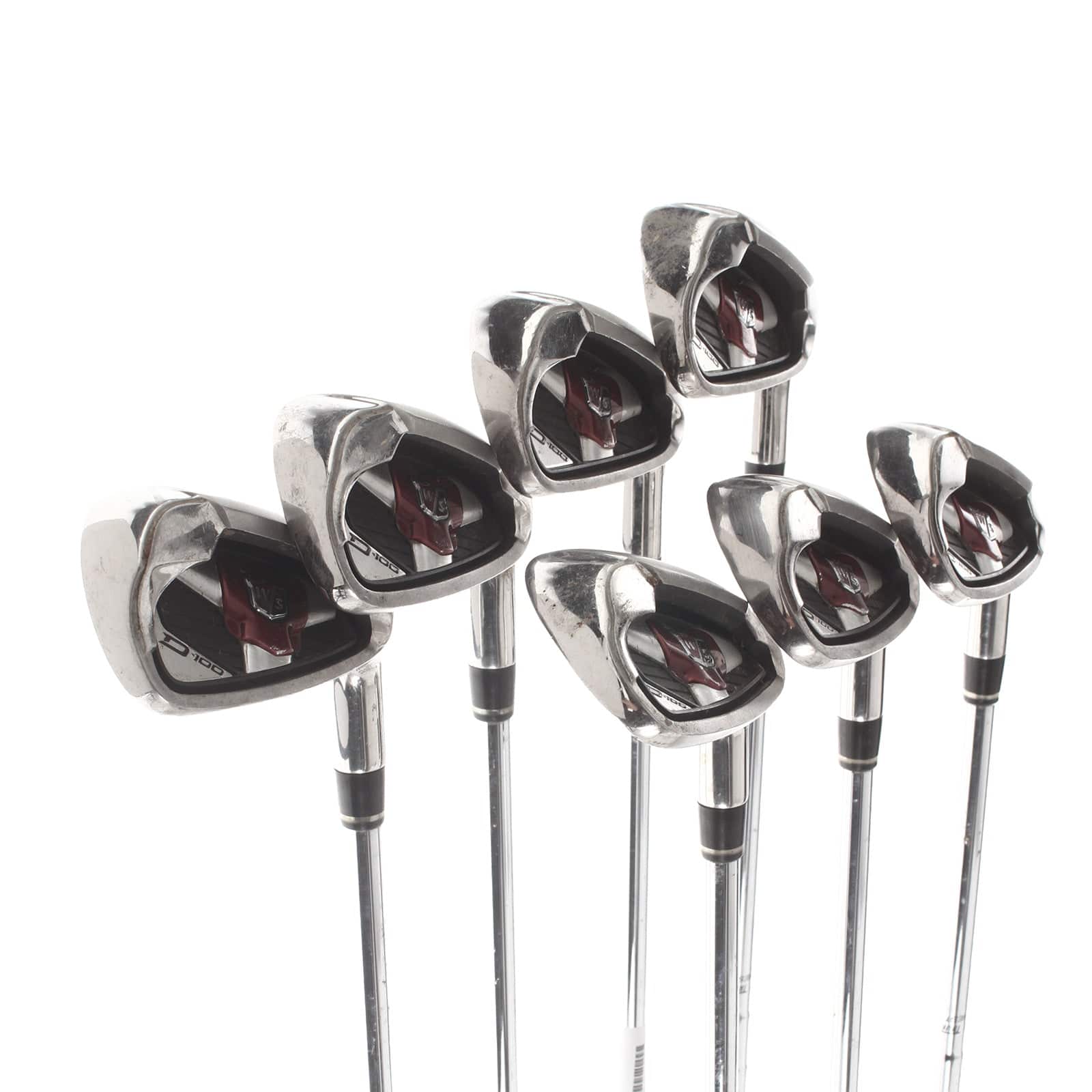 Wilson D100 Steel Mens Right Hand Irons 6-GW+SW Regular - True Temper - Image 2