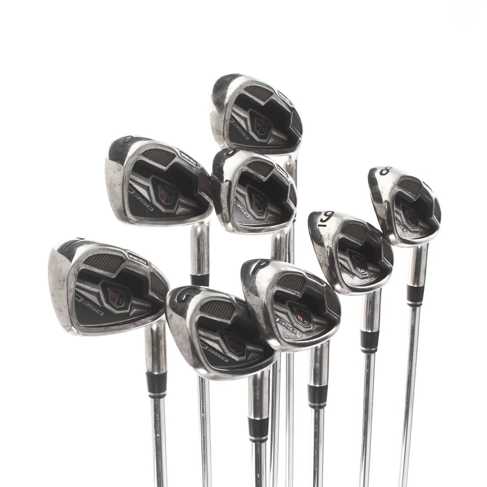 Wilson D350 Steel Mens Right Hand Irons 4-GW Regular - Wlison Staff Super Light - Image 2
