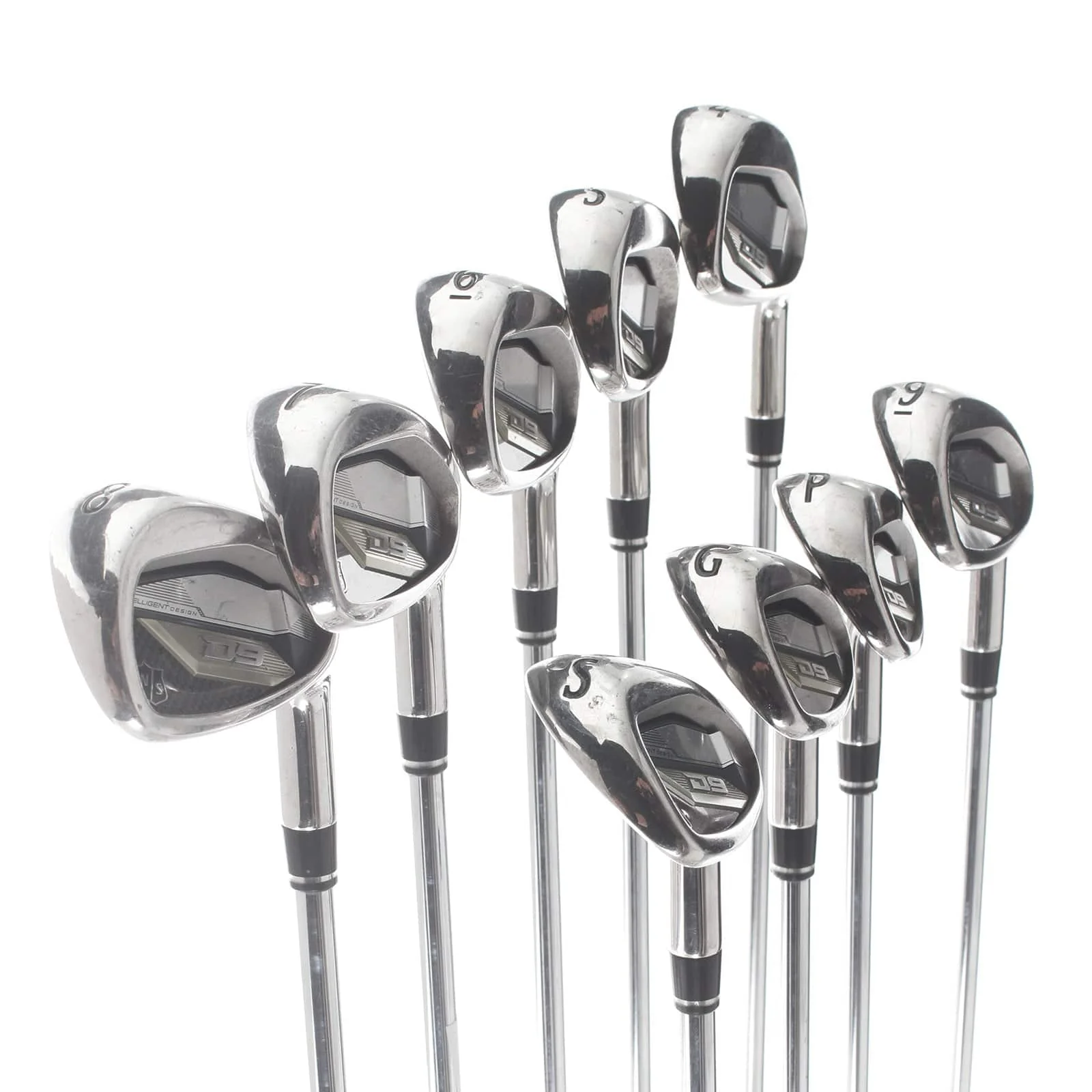 Wilson D9 Steel Mens Right Hand Irons 4-PW+GW+SW Ultralite - KBS Max Ultralite - Image 2