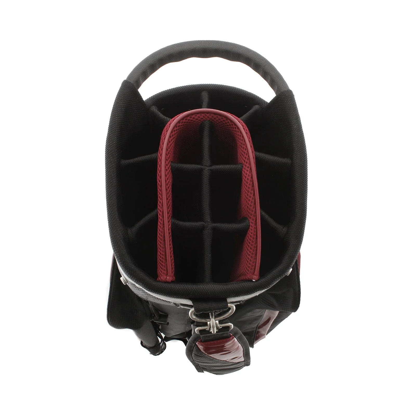 Wilson Deep Red Cart Bag - Black/Red/White - Image 2