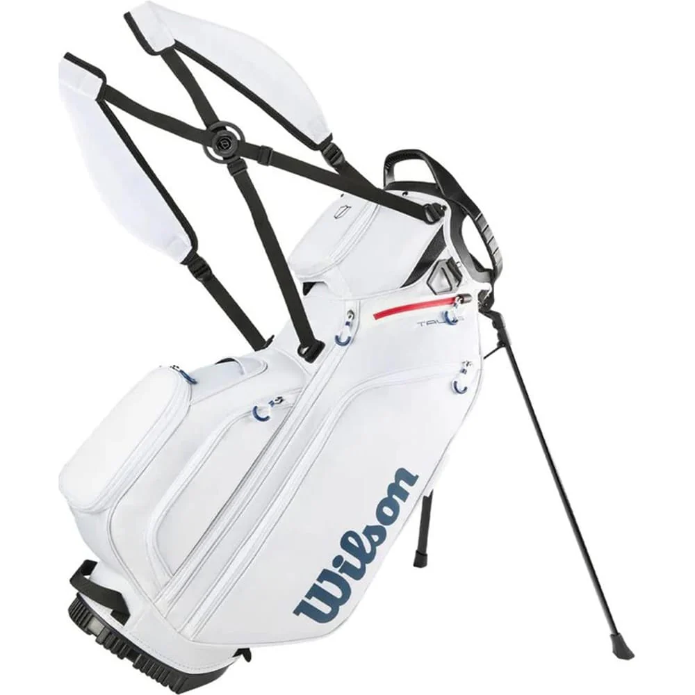 Wilson Talus 5 Stand Bag - White/Red/Blue - Image 4