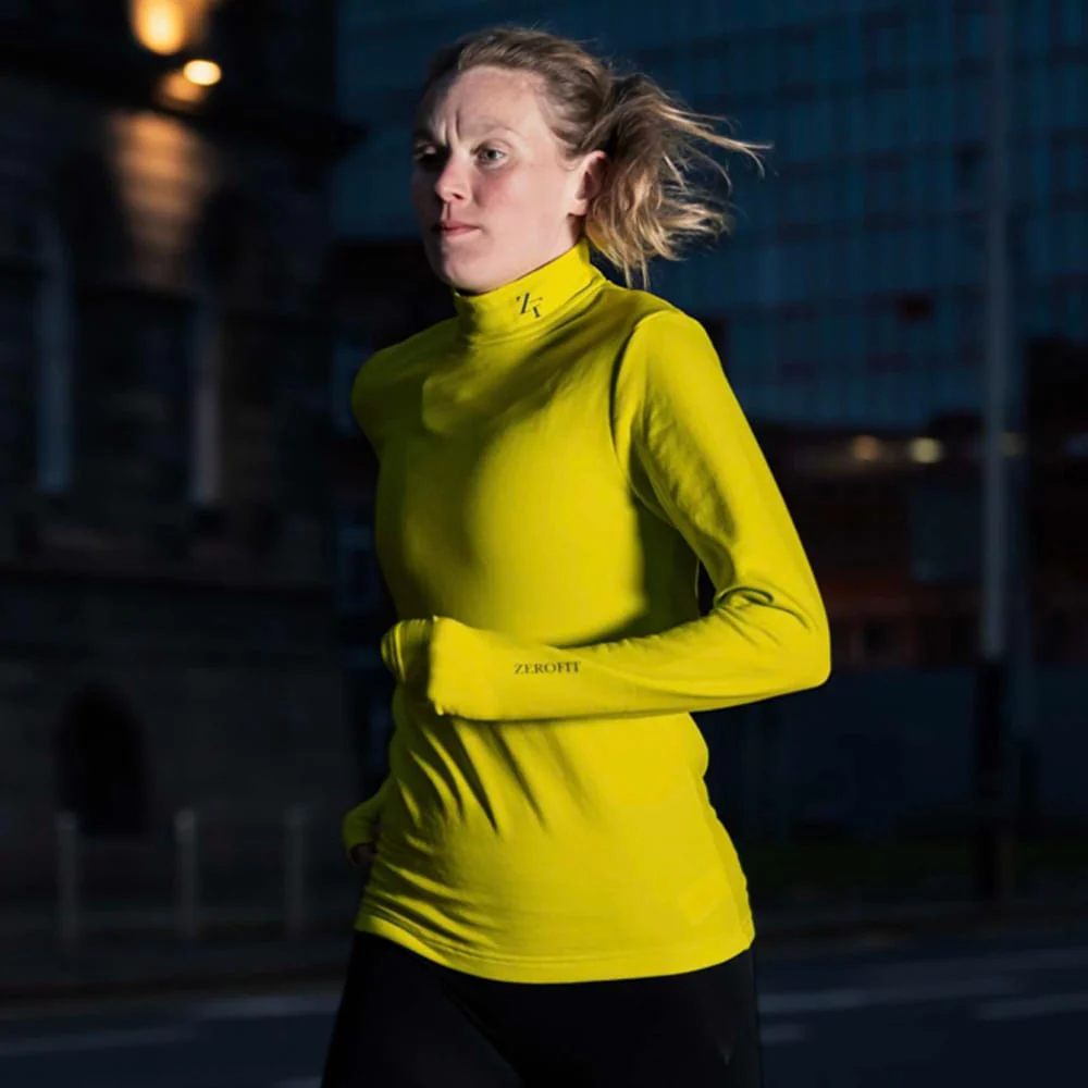 Zerofit Heatrub Move Baselayer Top - Dayglow Yellow - Image 2
